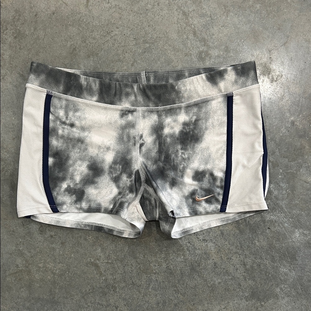 Nike Black and White Tie-Dye Shorts